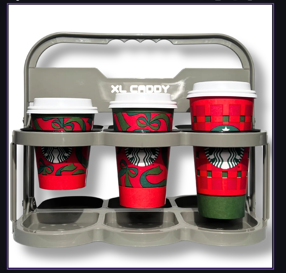 PRSVRI XL CADDY Flex™ – Premium Foldable 6-Cup Drink Carrier