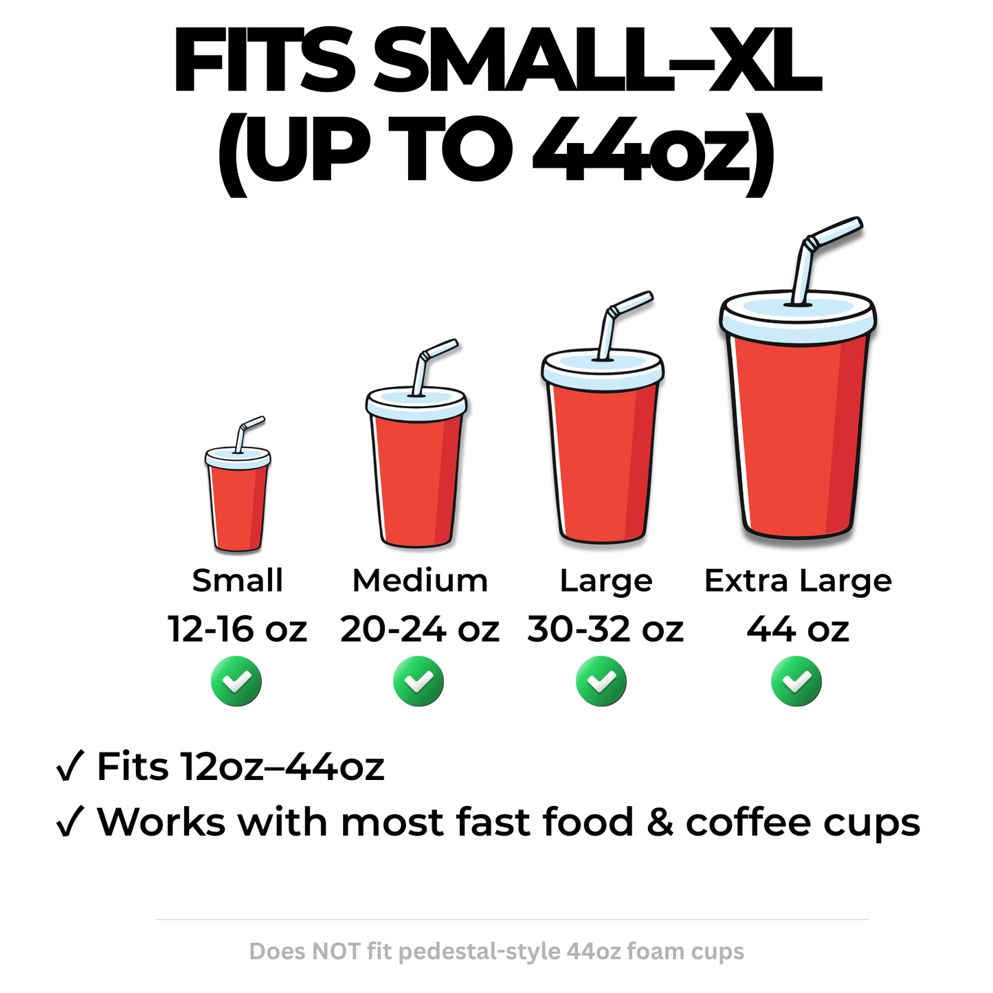 PRSVRI XL Caddy – 44oz Drink Carrier with Handle, Collapsible Large Cup Holder for Delivery Drivers