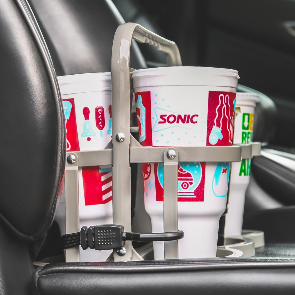 PRSVRI XL Caddy – 44oz Drink Carrier with Handle, Collapsible Large Cup Holder for Delivery Drivers