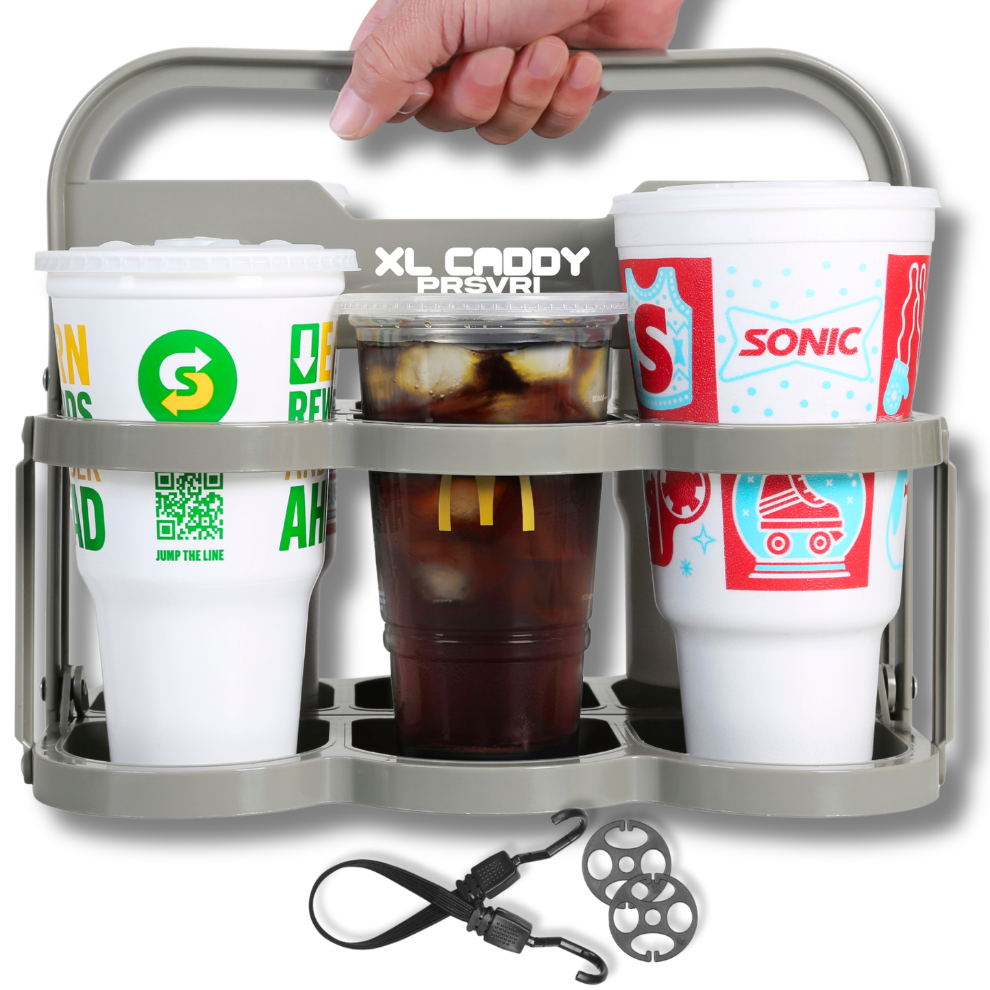 PRSVRI XL CADDY Flex™ – Premium Foldable 6-Cup Drink Carrier